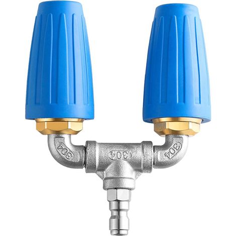 Buse turbo pour nettoyeur haute pression, double buse turbo rotative à 360° avec raccord rapide 1/4'', orifice de 2 pouces, débit de 4 à 6 GPM, pression de 4 000 PSI (1/5)