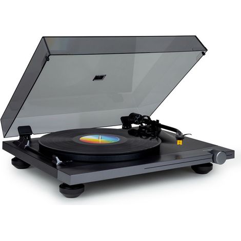 Thomson – Platine vinyle Premium – Cellule phono AT91 – Bras avec contrepoids et antiskating – Ajustement de vitesse pour vinyles 33 et 45T