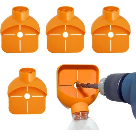 Collecteur de poussière en 4 pièces, récupérateur de débris de perçage efficace pour des travaux de perçage propres, récupérateur de débris réutilisable pour l'installation de cloisons sèches (1/5)