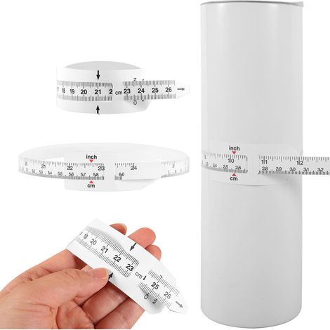 Set mit 2 leeren Breitenlehren für Sublimationswalzen, Maßband zur Umfangsmessung