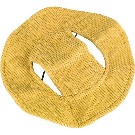 Chapeau de soleil pour animaux de compagnie, mignon, respirant, doux, confortable, léger, universel pour chien, chiot, jaune XL (1/5)
