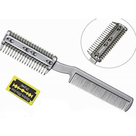 Tondeuse manuelle pour animaux avec double peigne - Peigne de coupe pour poils de chien et de chat - Peigne multifonctionnel-AquaForge (1/4)