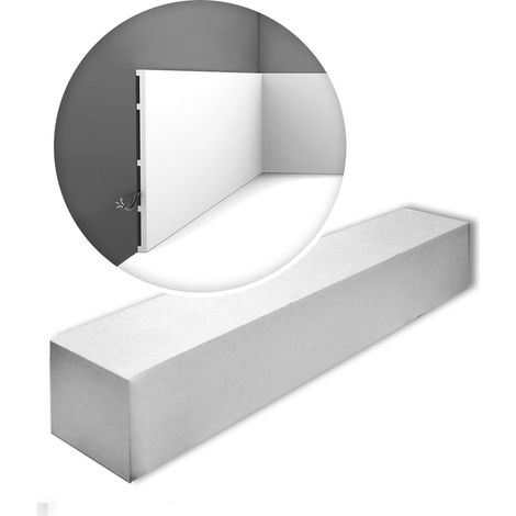 Orac Decor SX207-box MODERN SQUARE1 Box 10 pieces Skirting Panel moulding contemporary design white  20 m