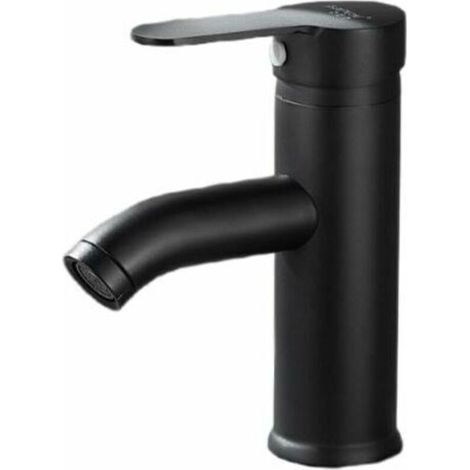 Pair Handwascharmatur, mattschwarz, Mischbatterie für heißes/kaltes Wasser, Schwarz (1/4)