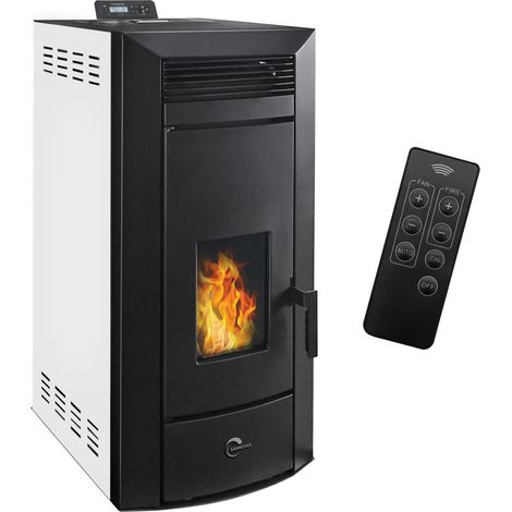 Estufa de pellets hidráulica Kleona 22,7 kW Blanco Sannover