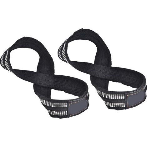 Paire sangles figure 8 deadlift, dragonne levage poids, pull-ups/barre/powerlifting/gym