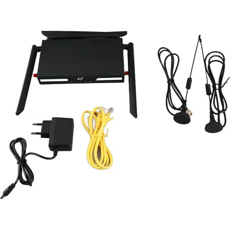 [JAMAIS UTILISÉ]Routeur 4G LTE CPE d'intérieur débloqué, modem Wi-Fi sans fil 300 Mbps avec 6 antennes, emplacement pour carte SIM et prise européenne. (1/5)