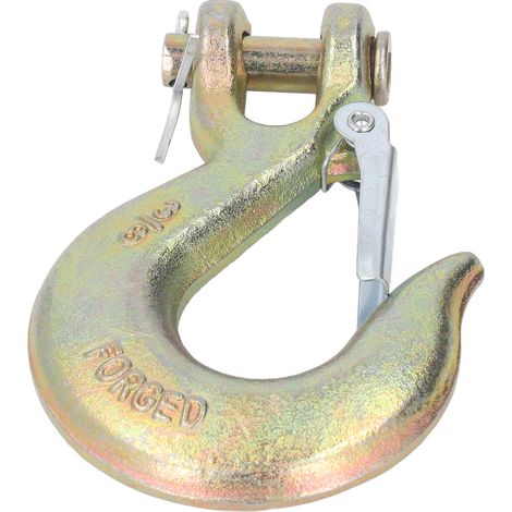 2x Crochet Glissant à Clevis 3/8po G70 Acier Alliage Forgé Crochet de Levage Pour Manutention Remorque (1/5)