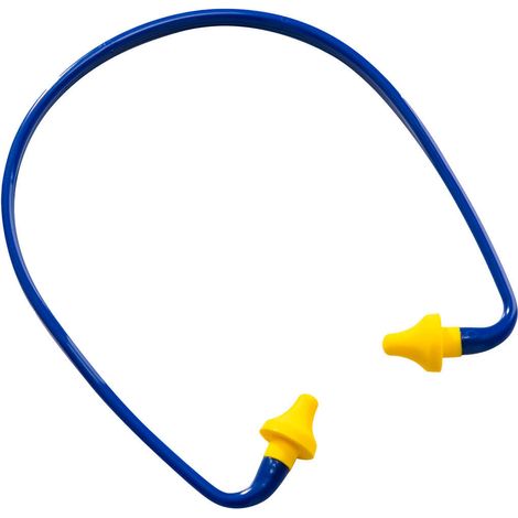 Tappi per orecchie a forma di cono con fascia (1 paio) - Giallo - Portwest