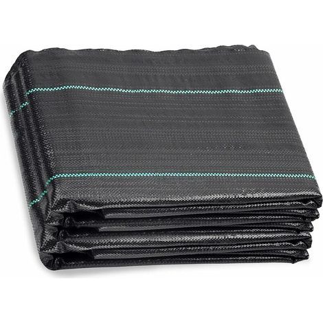 -2M x 10M Toiles de Paillage, Toile Anti Mauvaises Herbes Jardin, Bache Noire Agricole, Barriere Anti Racine, Contre Les Mauvaises Herbes, Tissu Perméable à l'eau (1/5)