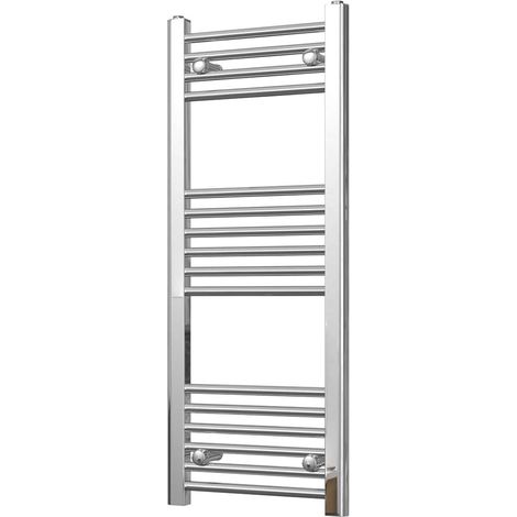 Zennor - Chrome Heated Towel Rail - H1000mm x W400mm - Straight (1/3)