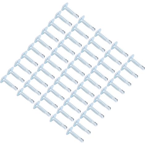 50 selbstbohrende Senkkopf-Holzschrauben, Kohlenstoffstahl 4,2 x 19 mm, Befestigungsset für Reparaturen, Kreuzschlitz-Metallschrauben (1/5)