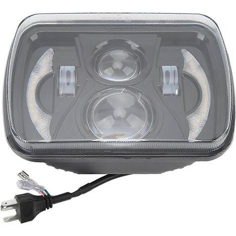 Quadratische LED-Autoscheinwerfer mit Tagfahrlicht, Blinker, wasserfest, hohe Lichtdurchlässigkeit, 12 bis 48 V
