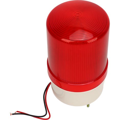 Industrielle, rotierende LED-Blitzleuchte, geräuschloses, rotierendes elektrisches Signal, Notfallalarm, rot, 24 V (1/5)