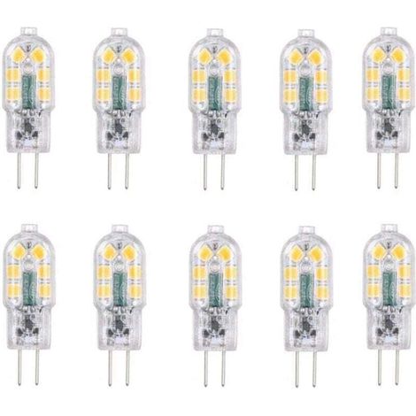 G4 2W LED-Lampe, entspricht 20W Halogenlampe, Kaltweiß 6000K, 200 lm, 12 SMD-LEDs, 12V AC/DC – 10er-Pack (1/4)