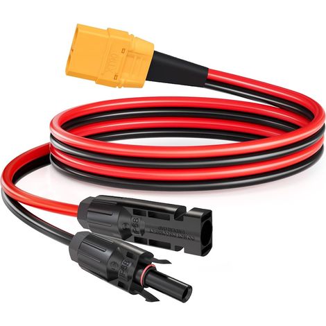 1 Câble Solaire, Connecteur XT90 Femelle, Fil Cuivre 10AWG, Étanche, Pour Station Alimentation Portable (1/5)