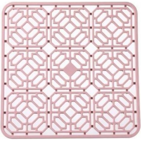 Tapis d'égouttage en silicone pour cuisine – Résistant à la chaleur, protecteur de plan de travail antidérapant, conception creuse (1/3)