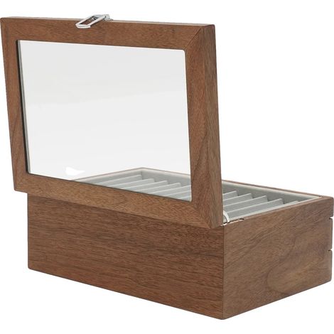 Porte-stylo, vitrine à 34 emplacements, organisation élégante, Marron (1/2)