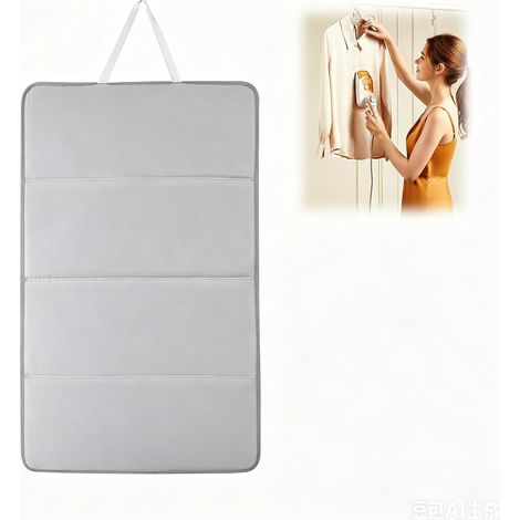 Tapis de repassage pliable, mini planche à repasser à suspendre pour voyage, compact et portable, 67 x 40.5 cm (planche à repasser) (1/5)
