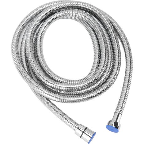 Flexible de douche de 118 pouces (3 m) en acier inoxydable, antidéflagrant, utilisable en eau chaude et froide, extra long, pour salle de bain. (1/5)