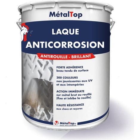 Laque Anticorrosion - Brun cuivré - RAL 8004 - Bombe 400 ml - Métaltop (1/5)