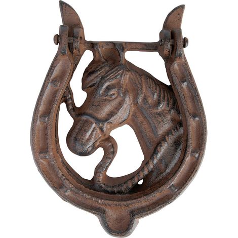 Caballo aldaba de hierro fundido (1/3)