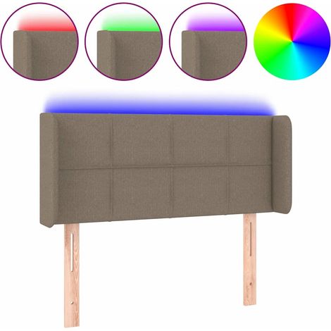 Maison Exclusive - LED Kopfteil Taupe 83x16x78/88 cm Stoff (1/5)