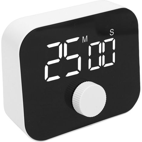 Minuteur numérique magnétique de bureau avec compte à rebours et compte à rebours LED multifonction électronique pour la méditation, les pauses d'étude et l'heure du thé. Tableau blanc. (1/5)