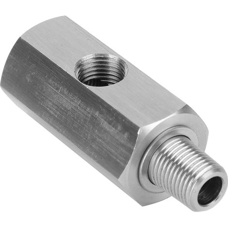 Raccord en T M10 pour capteur de pression d'huile en acier inoxydable, adaptateur NPT pour alimentation turbo. (1/5)