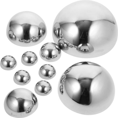 10pièces Boule Décorative Acier Inoxydable Réfléchissante De Boules -sphériques pour Décoration De Jardin Et Espace Extérieur à Design Chic Et Contemporain pour Piscines (1/5)