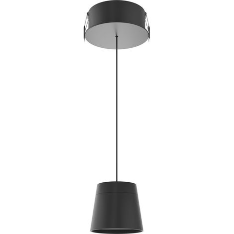 Suspension Lievo Space 8W 38º Led Avec Sélecteur De Température De Couleur (2700K-3200K-4000K), Noir Mat - Système Modulaire Beneito & Faure (1/5)