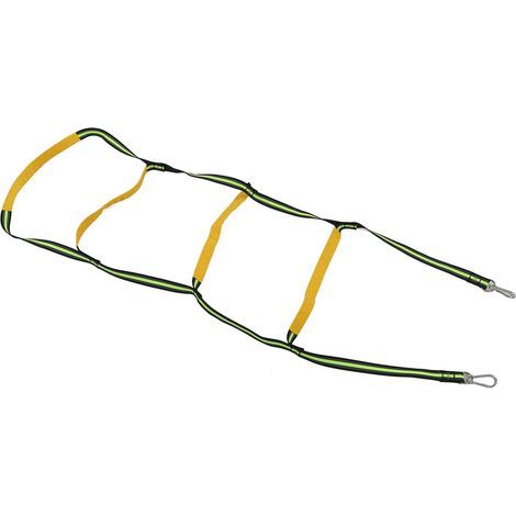 Échelle de Bateau Pliable 4 Marches en Corde Résistante avec Crochets Inox (1/5)