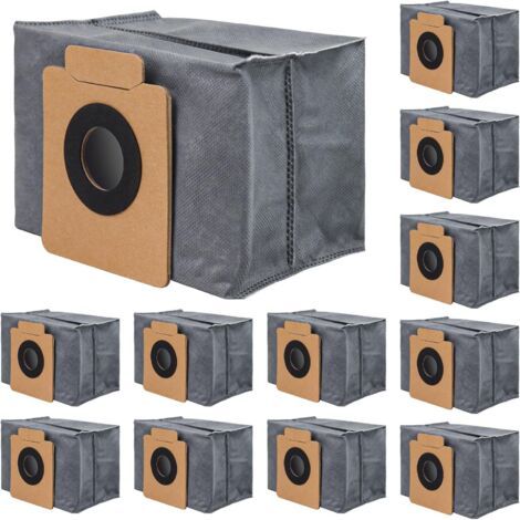 12er-Pack Staubsaugerbeutel, kompatibel mit Eufy X10 Pro Omni / X8 Pro Saugroboter-Station, 4-lagiger Einweg-Ersatzstaubbeutel (1/4)