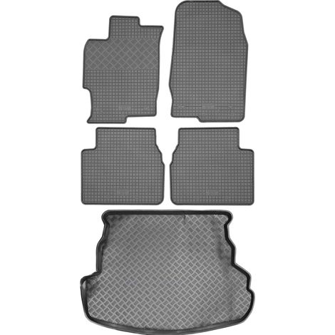 Juego de alfombrillas de goma para coche y alfombrilla para maletero para Mazda 6 I Sedán (2002-2007).