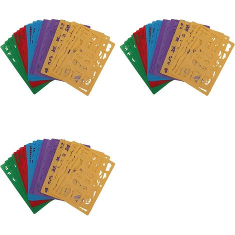 Ensemble de 60 pochoirs à dessin pour enfants (Noël, Halloween) - Modèles de peinture en plastique à découper et à peindre (1/5)