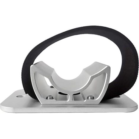 Soporte de rueda trasera para bicicleta de aleación de aluminio, portabicicletas para techo de coche, con correas de sujeción de nailon (plateado).