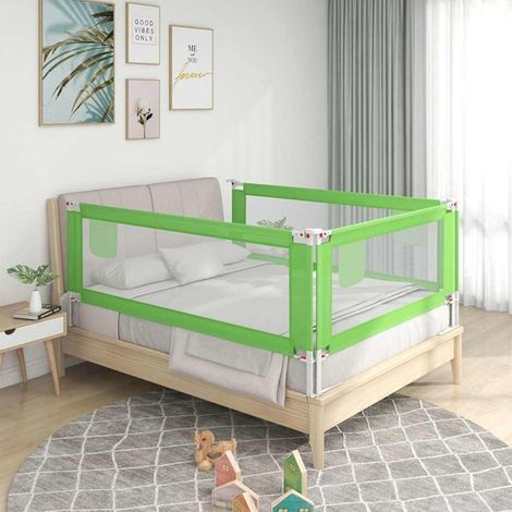 vidaXL Kinderbettgitter Grün 180x25 cm Stoff (1/5)