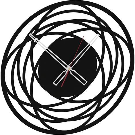 Reloj de pared AD211, ELLIPSE, negro estructurado (1/4)