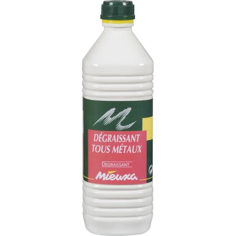 Dégraissant tous métaux 1L – Dissout huiles minérales et végétales – Nettoie matériel souillé par graisse et cambouis – Mieuxa