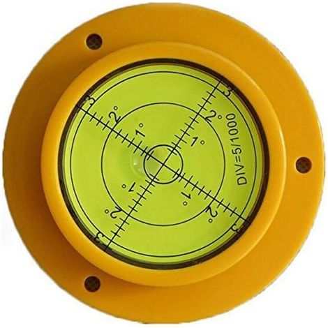 Niveau à bulle rond de précision 90 mm avec trous de montage pour camping-car (1/4)
