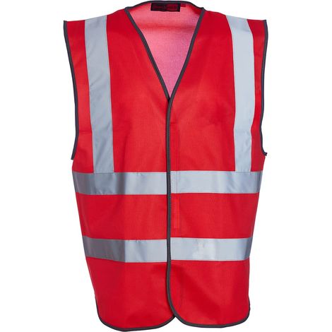 Blackrock Gilet Alta Visibilità Rosso, Gilet Alta Visibilità Uomo Gilet da Lavoro Giubbotto Catarifrangente Auto Hi Vis, Hi Viz, Gilet Uomo Estivo, Gilet Catarifrangente Uomo (1/4)