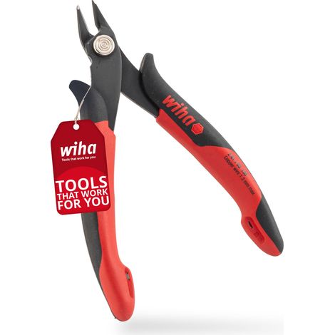 Wiha Pince coupante diagonale Electronic Tête large, pointue coupe rase 130 mm, 5 1/2" (26818) (1/5)
