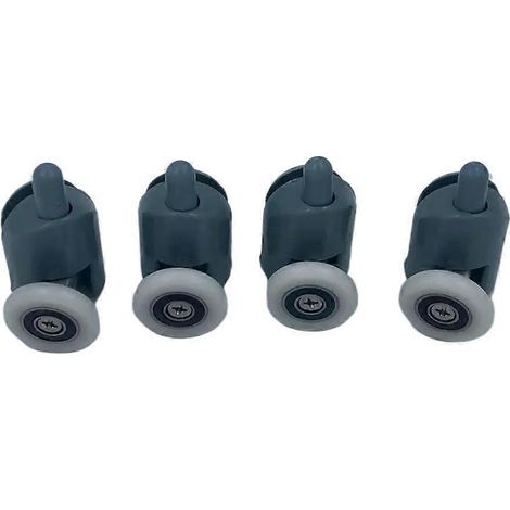 Lot de 4 poulies de douche de 23 mm en nylon et cuivre, roulettes de rechange pour portes de douche coulissantes en verre (1/5)