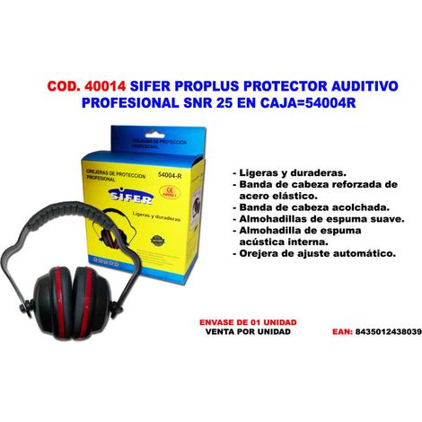 Sifer Pro Cuffie antirumore regolabili SNR 25 Box 54004R