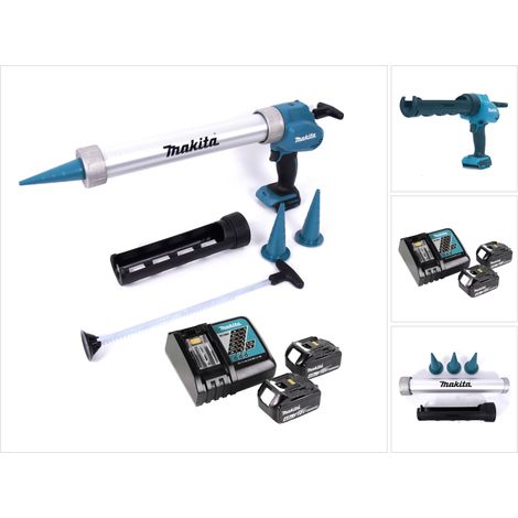 Makita DCG 180 RMX Pistolet à cartouche sans fil 18 V 300 / 600 ml + 2x batterie 4,0 Ah + chargeur