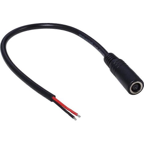 Câble d'alimentation fiable DC7,4x5,0 mm femelle vers 2 broches, fils d'alimentation 18AWG 2x0,75 mm (1/4)