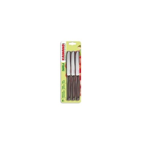 Set Coltelli da Tavola Dinamik 6 Pezzi Punta Dentata Col. Legno