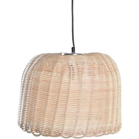 Suspension design rotin tressé pour ambiance nature - Tressage naturel beige (1/5)