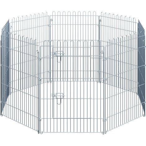 Parc à chiots 8 pièces, enclos pour chiots et barrière pour chiots, L 63 x H 91 cm (1/5)
