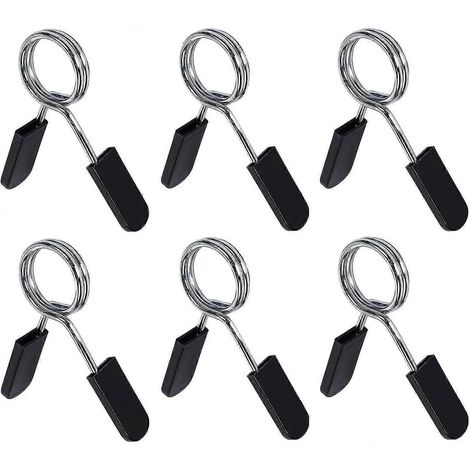Dispositif de verrouillage à ressort, lot de 6 verrous à ressort pour haltères de 30 mm, cadeau de verrous à ressort (1/5)
